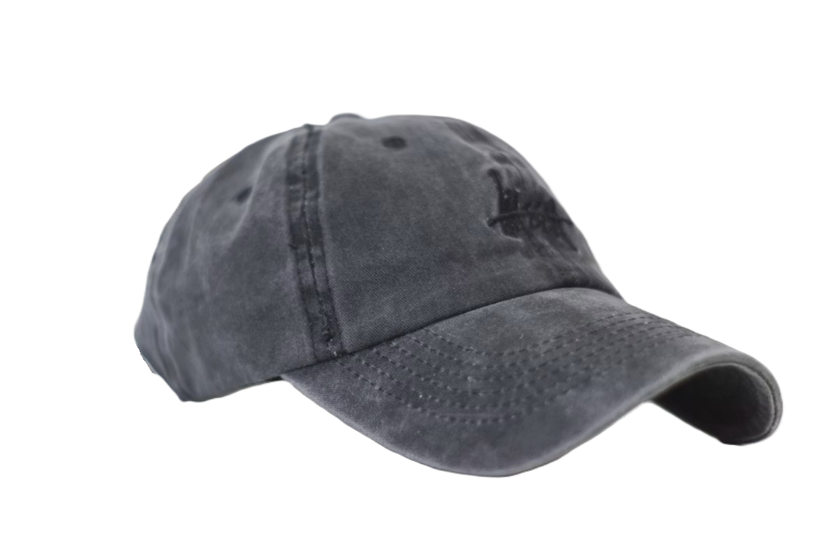 a black baseball cap