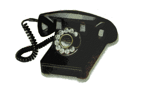 black rotary phone